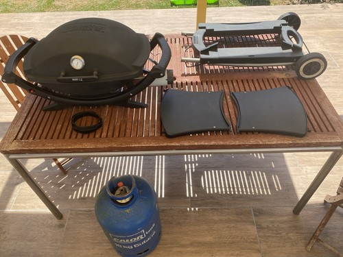 Weber gas barbeque - barbeque, with